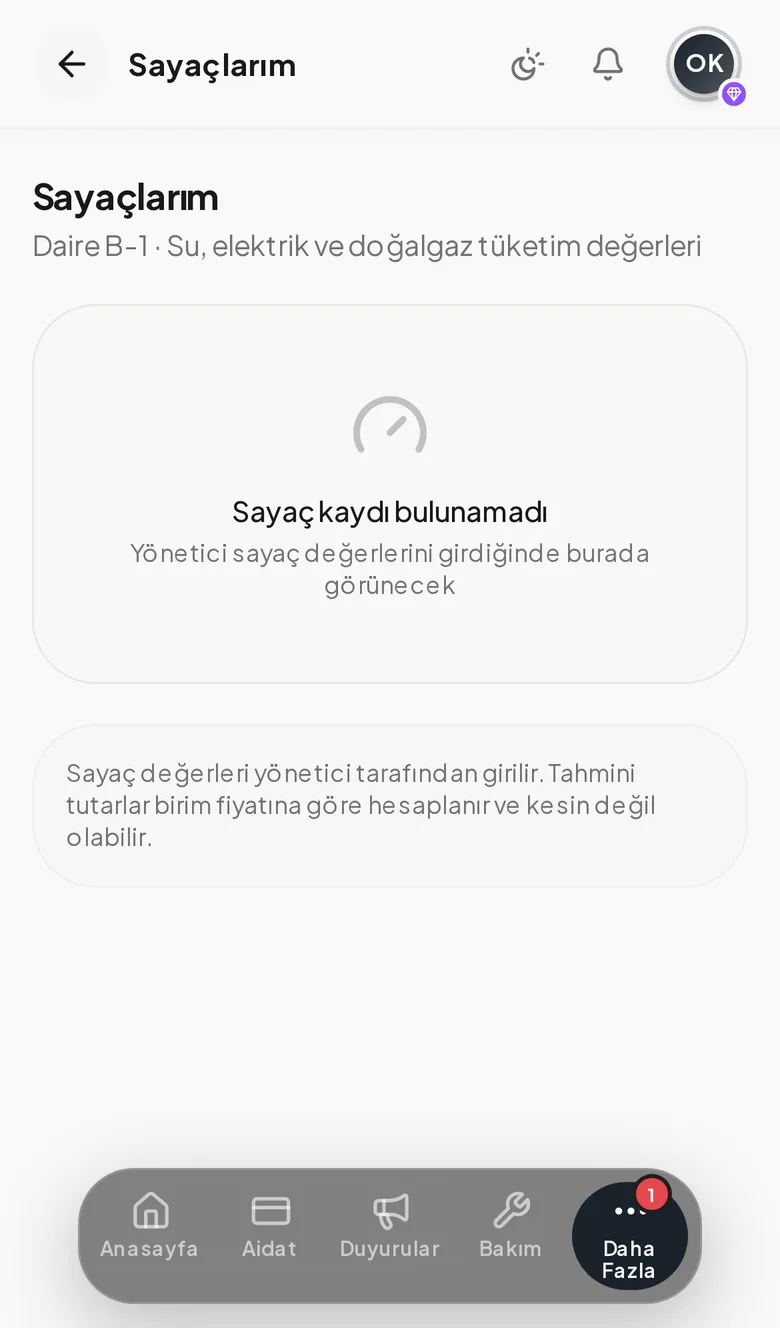 Sayaçlarım — tüketim takibi